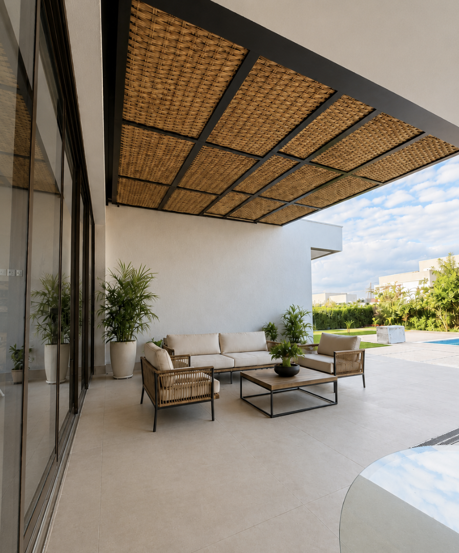 Pergola com Bambu Natural